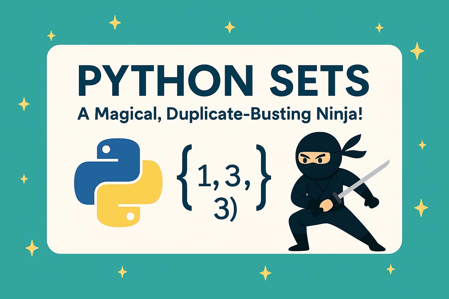 🐍 Python Sets — Your Magical Duplicate-Busting Ninjas!